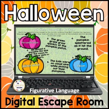 Halloween Activity - Figurative Language Digital Escape Room