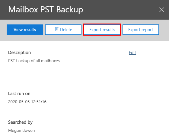 save Outlook webmail data