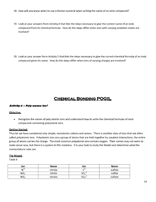 Naming Acids Worksheet Answer Key Pogil