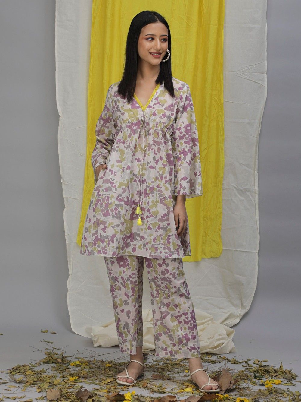 the loom - Multicolor Printed Cotton Lounge Wear Set