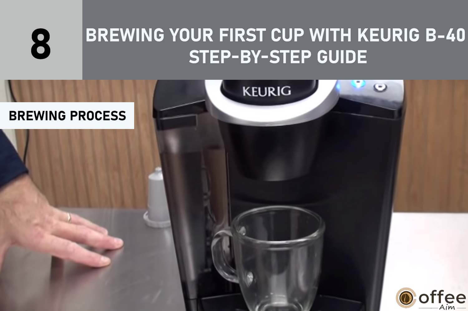 This image vividly illustrates the intricate "Brewing Process," perfectly complementing the comprehensive guide titled "Brewing Your First Cup with Keurig B-40 - Step-by-Step Guide" within the informative article "How to Use Keurig B-40."