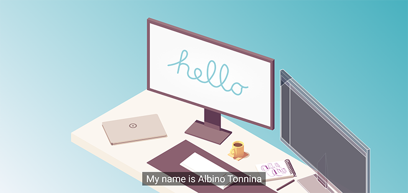 Main page of the website created by Albino Tonnina