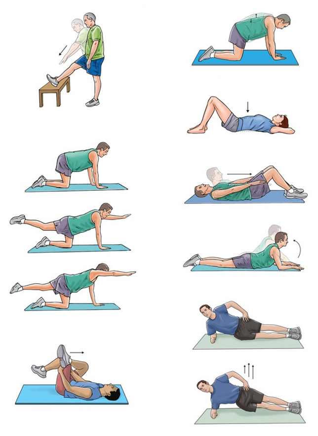 A collage of people doing exercises

Description automatically generated