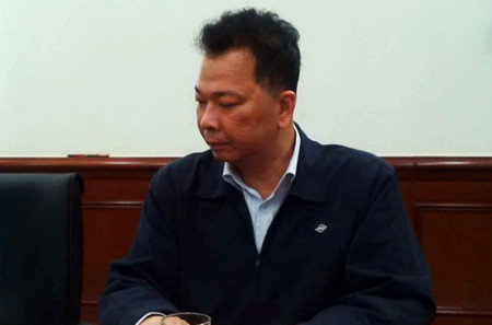 Ông Chu Xuân Phàm trong buổi họp báo ngày 26/4. Nguồn: internet