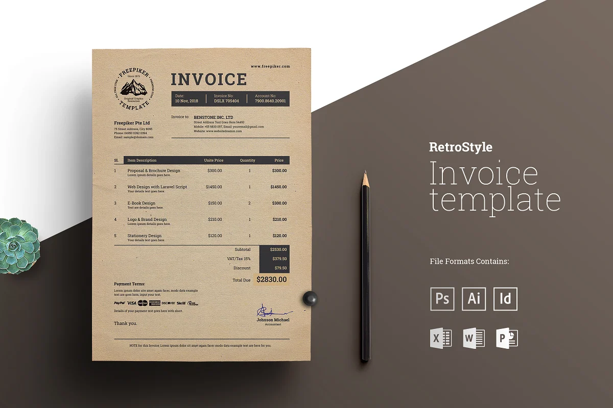  Retro Invoice