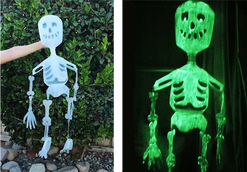 DIY Halloween Decoration Skeletons made out of milk jugs