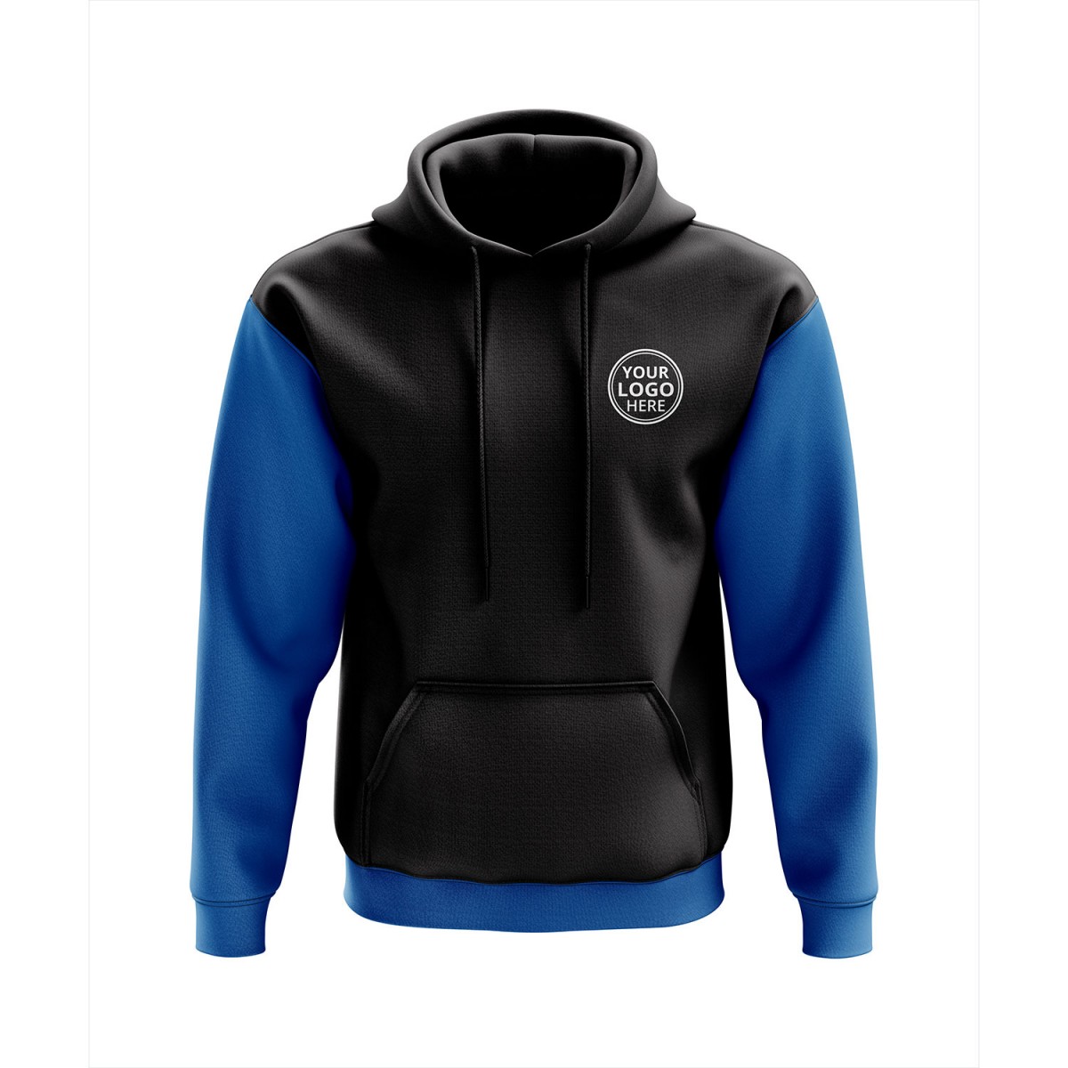 grip active blue and black colour custom workwear hoodie