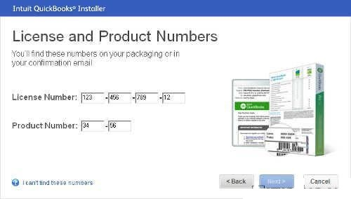 Product ID and license number In QuickBooks