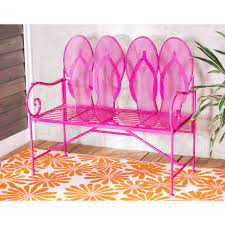 Metal Flip Flop Garden Bench – Tin Lizzies