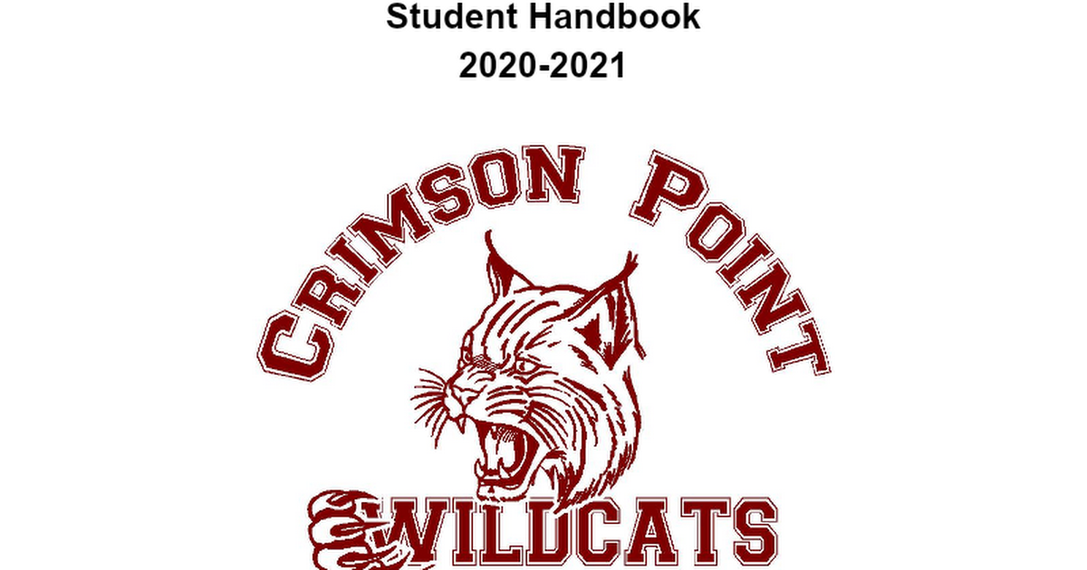 SY2021 Crimson Point Elementary Handbook Google Docs