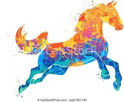 Astratto, galloping, cavallo. Watercolors., galloping, vettore, cavallo,  illustrazione, paints., astratto, schizzo. | CanStock