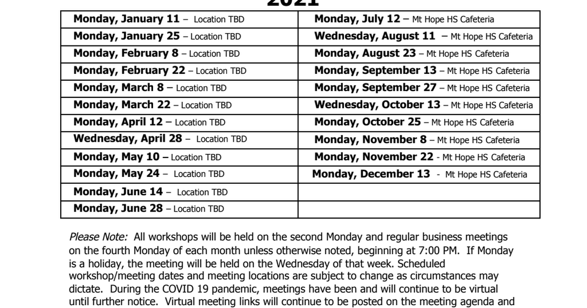 2021 School Committee Meeting Schedule.Updated.12.15.20.pdf