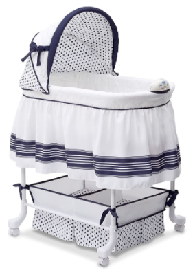 4. Delta children smooth glide bassinet with music and can vibrate!