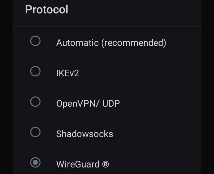VPN protocols of Surfshark