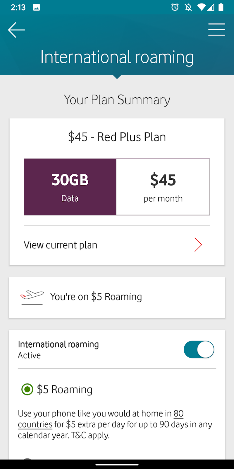 Review: Vodafone $5 Global Roaming | Points Brotherhood