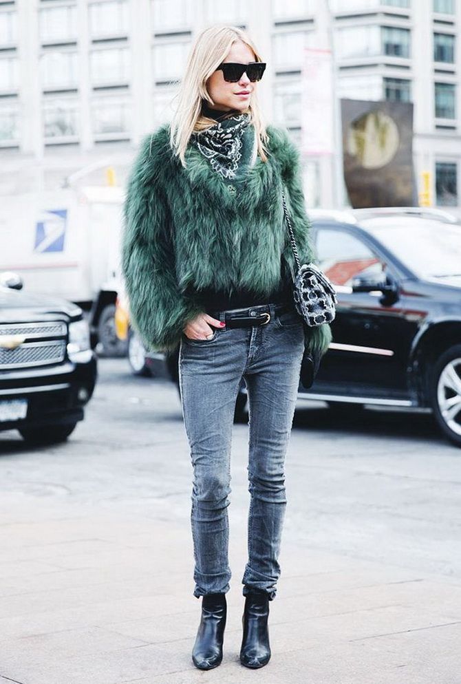 How to wear a faux fur jacket in style 8