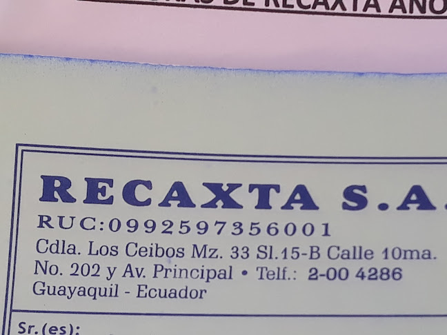 Recaxta S A - Guayaquil