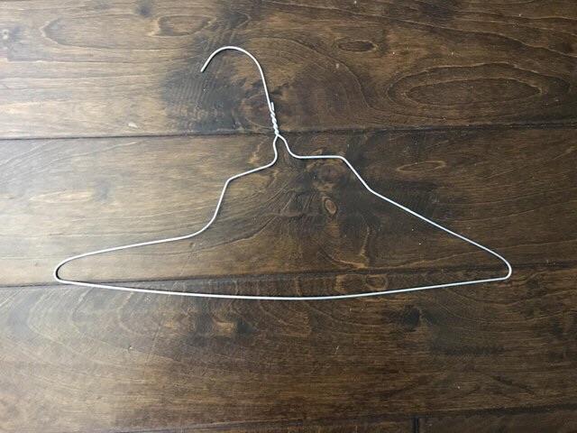 an image of a bent wire hanger