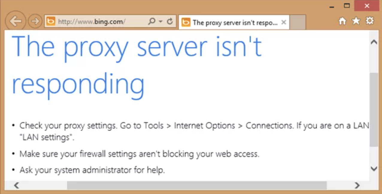 Proxy problems. Proxy Error Internet Explorer. Not responding. Update Server responded with Error. I am proxy.