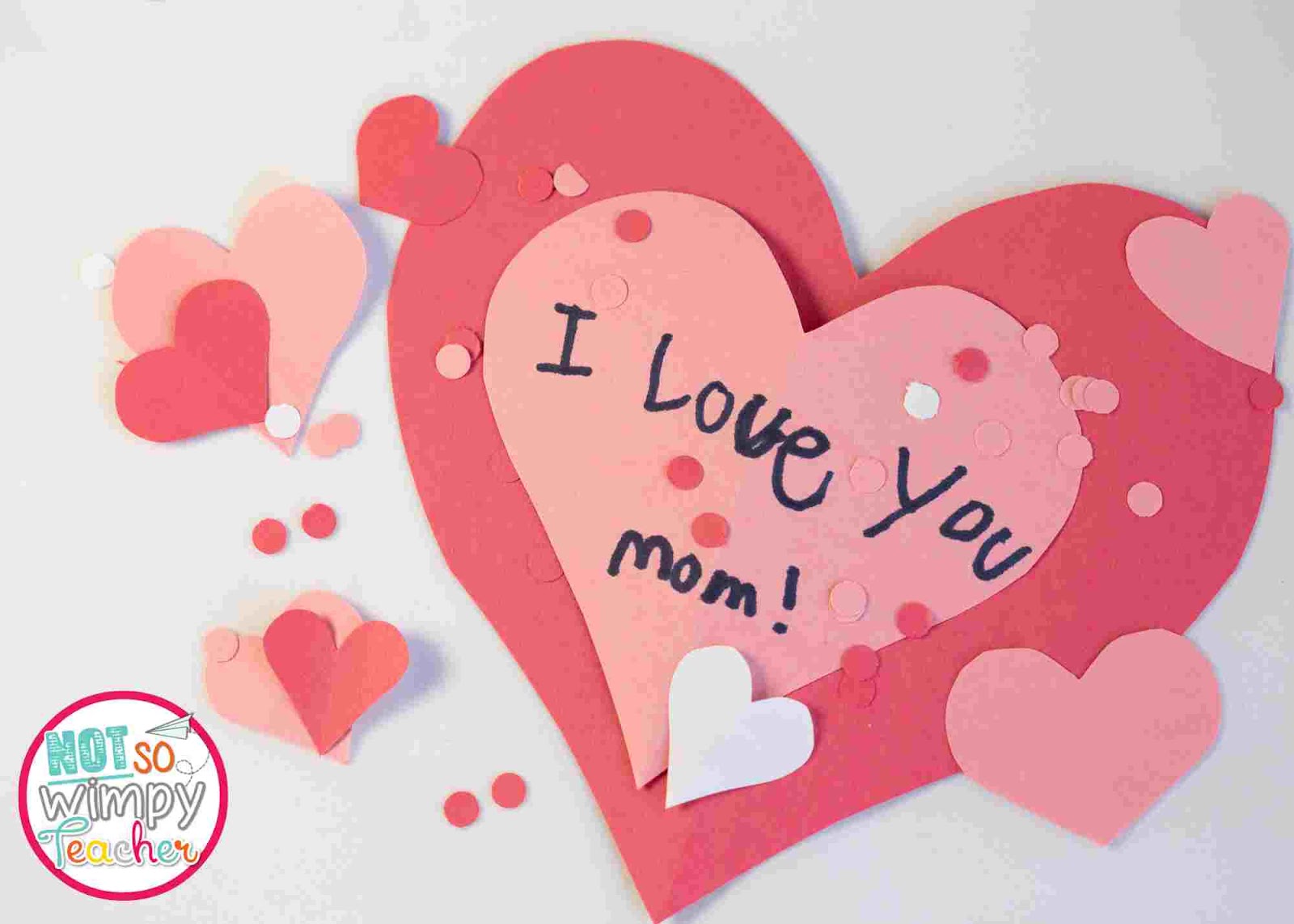 Students can make family valentines like these at your simple Valentine's Day party. 