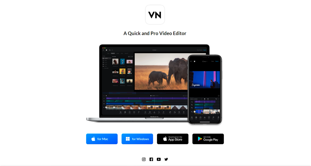 VN Video Editor: available in Mac, Windows, iOS and Android