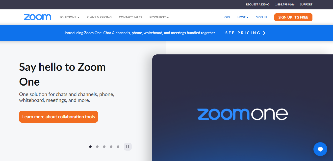 Zoom home page