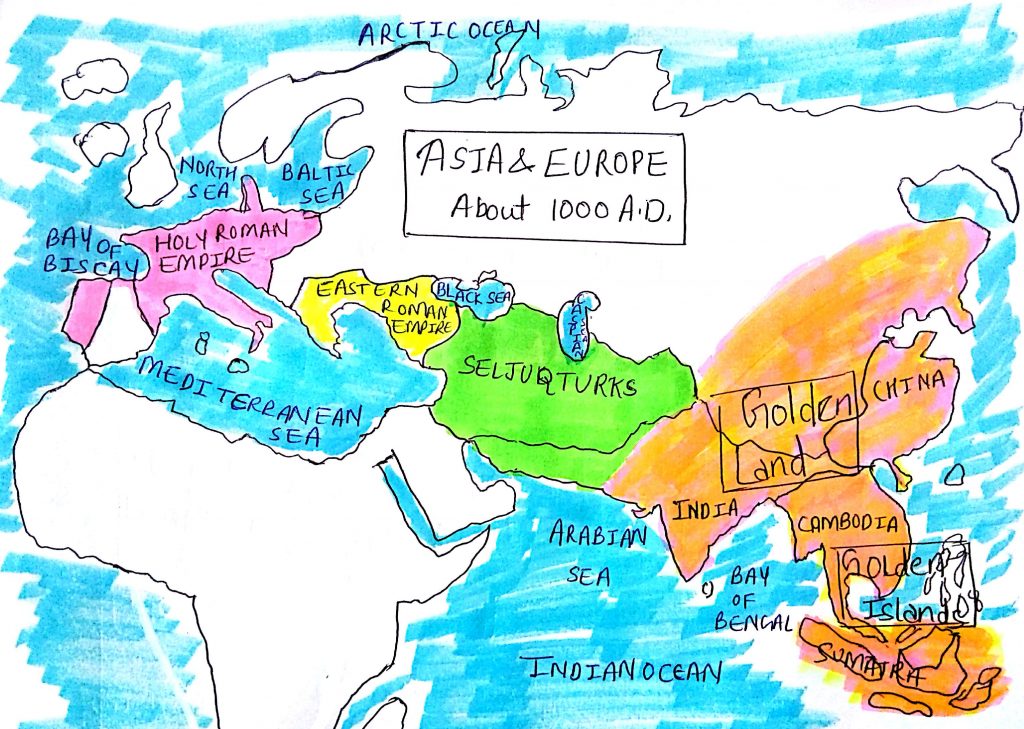 Asia and Europe About 1000 A.D.