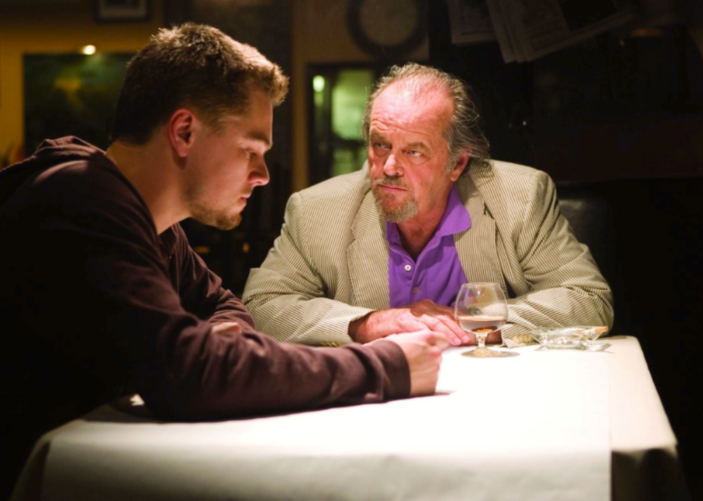 Jack Nicholson and Leonardo DiCaprio in a scene from ‘The Departed’