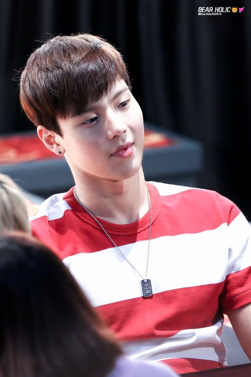 Image result for shownu dressed in red and black