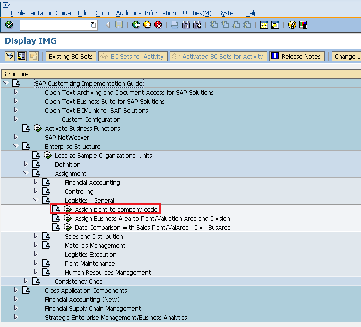 SAP Plant to Company Code