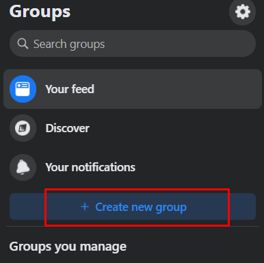 Create Facebook group