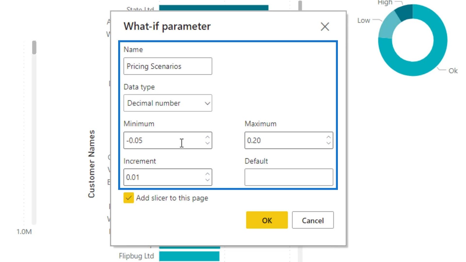 Power BI What If parameter