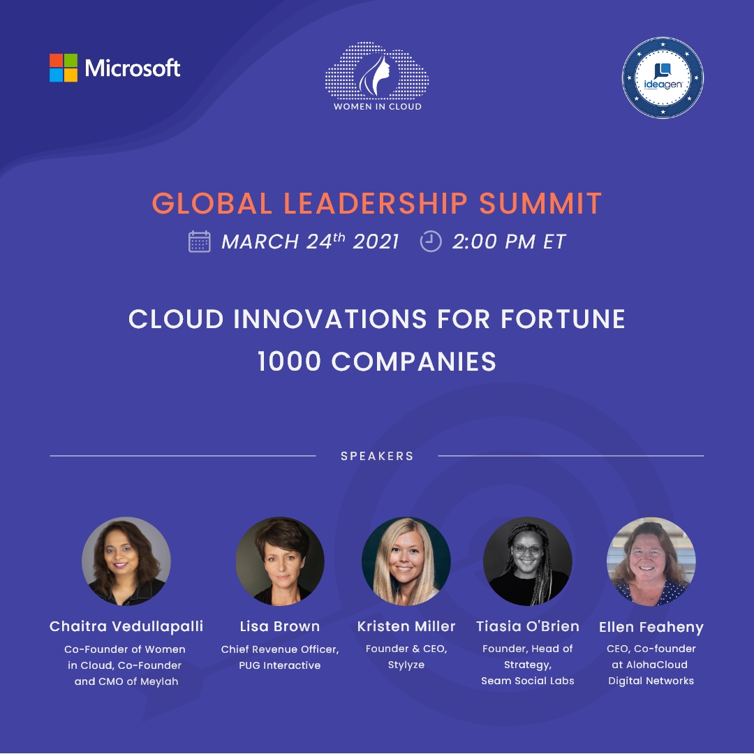 Women In Cloud Innovations for Fortune 1000 Companies