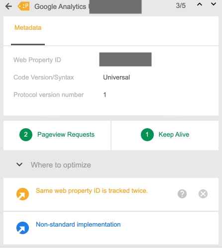 fixing duplicated Google Analytics tracking script issue - step 2