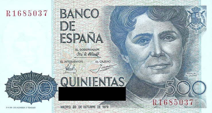 Szerkesztetlen kép forrása: https://fr.wikipedia.org/wiki/Billets_de_banque_espagnols#/media/Fichier:500pelas.JPG