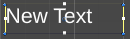 Image of Text UI, saying "New Text"