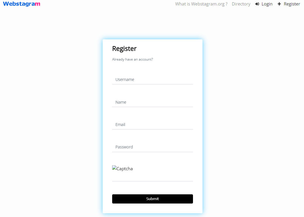 Register for Webstagram