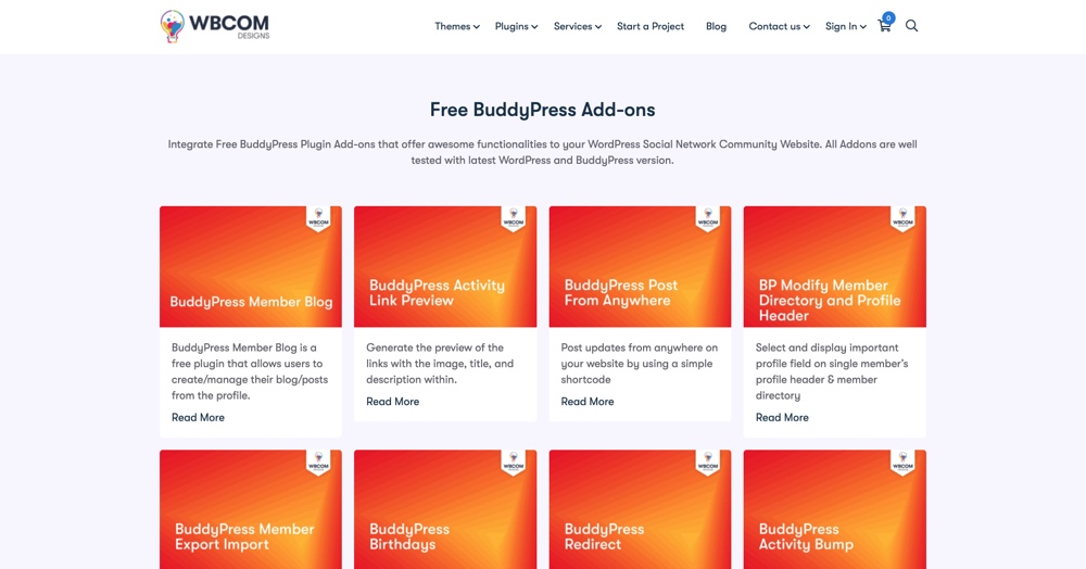Plugins gratuitos do BuddyPress