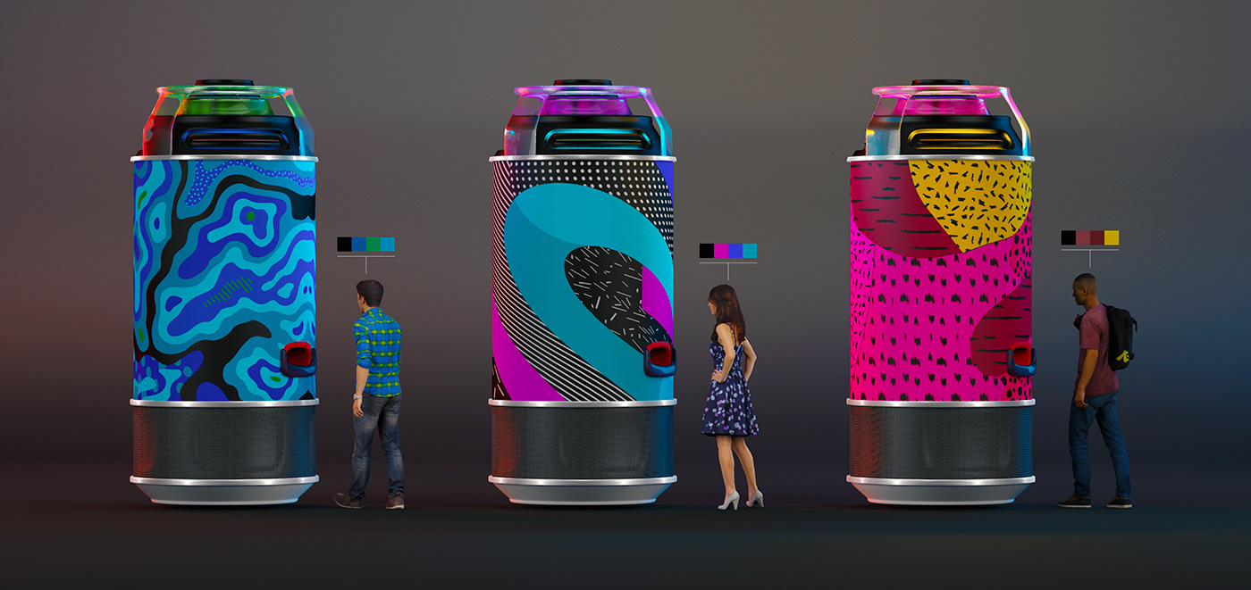 can pepsi design Young Lions colombia black textures Patterns adobeawards