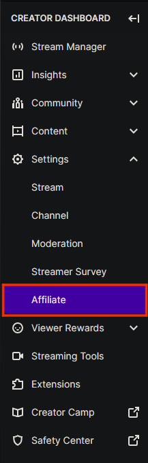 How to Apply for Twitch Affiliate (a)