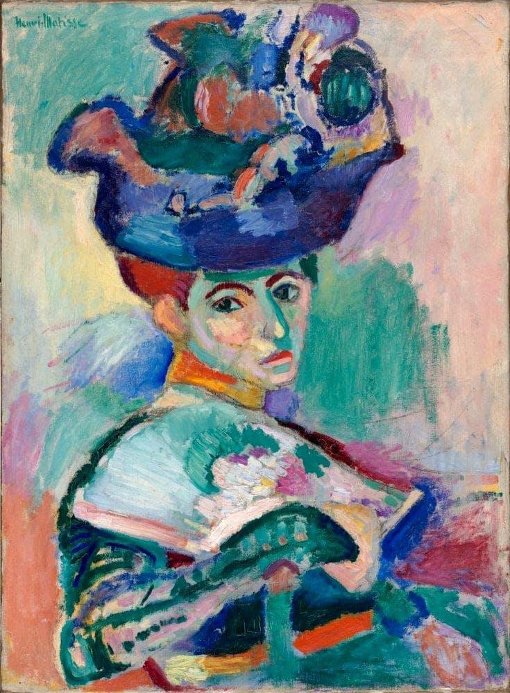 matisse-henri-femme-chapeau-painting