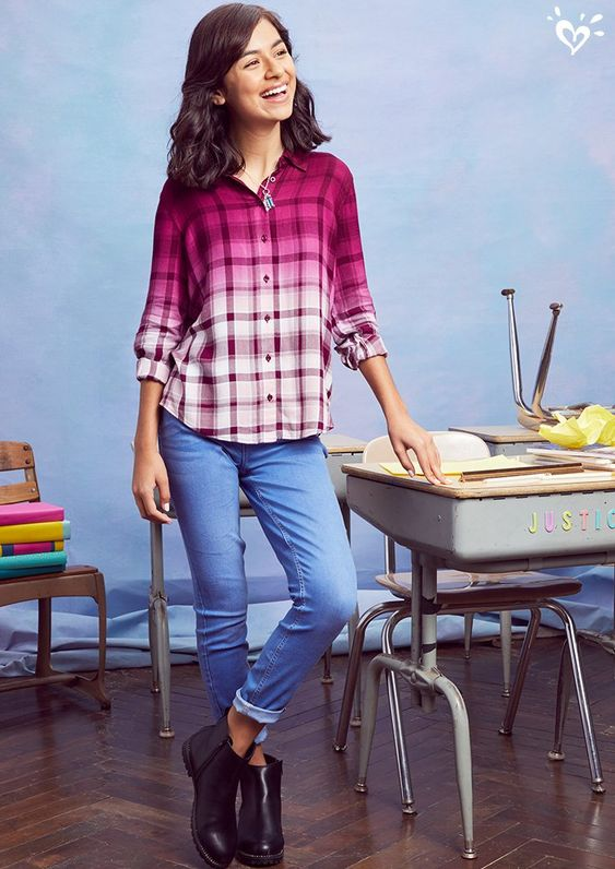 Outfit #10: A Plaid Button-Up and Jeans