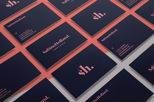 Sabine Holland business card designs by Thomas Wightman