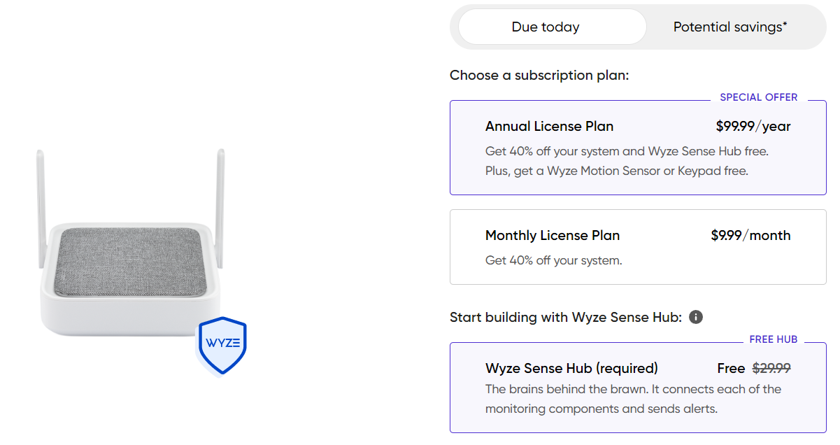 Wyze Home Monitoring Subscription Plans