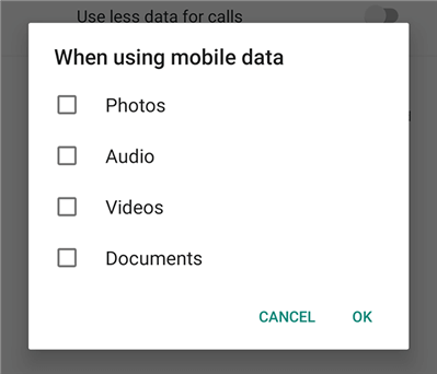 Disable Media Download on Mobile Data