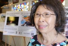 视觉艺术家协会会长刘雅雅(美国之音国符拍摄)