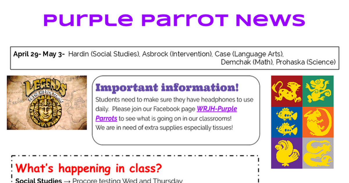 4.29-5.3- Purple Parrots 