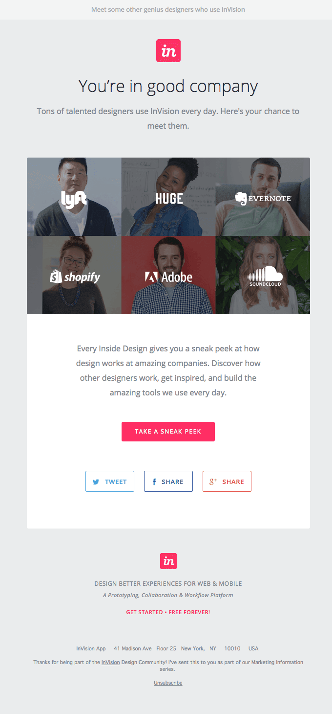 Invision case study email