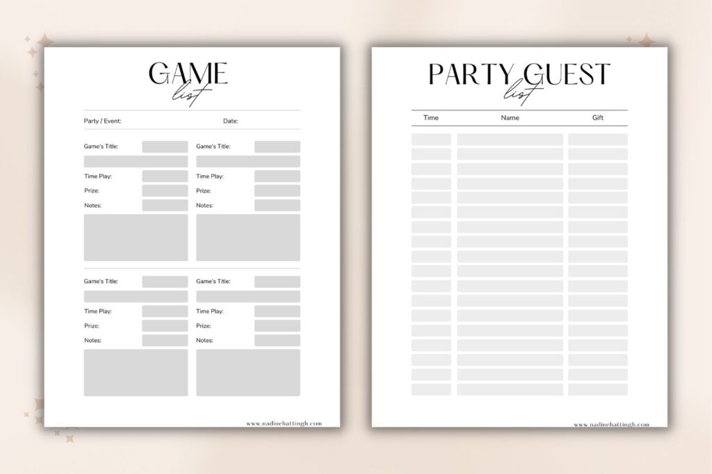 If you have a birthday party, work event, or family gathering coming up, these simple, but elegant, party-planning worksheets will be your right hand! Click the button below to download in one simple step.