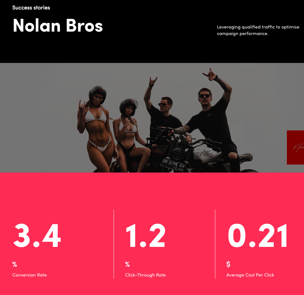 Nolan Bros TikTok ad results